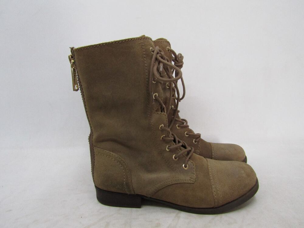 ALDO Womens Size 8.5 M Brown Suede Lace Up Zip 9" Shaft Ankle Fashion Boots